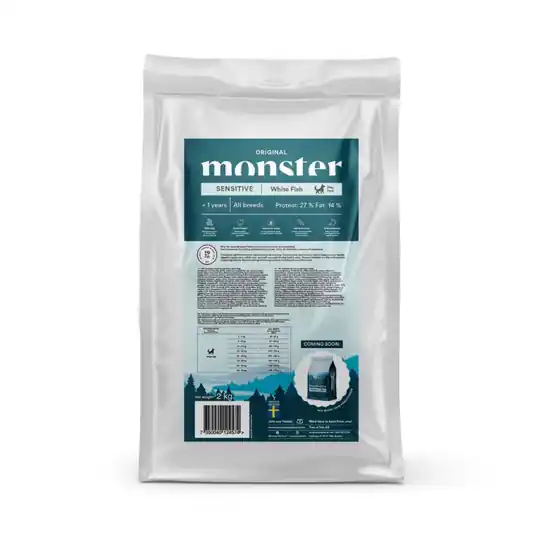 Utförsäljning Monster Dog Adult All Breed Sensitive White Fish (2 kg)