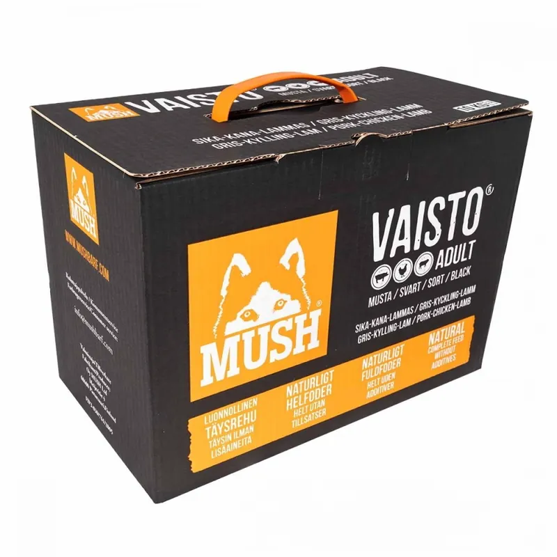 Kampanjpris Mush Vaisto Gris-Kyckling-Lamm 10kg (block)