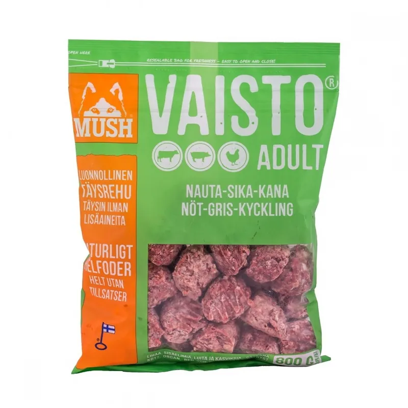 Expressleverans Mush Vaisto Nöt-Gris-Kyckling (800 g)