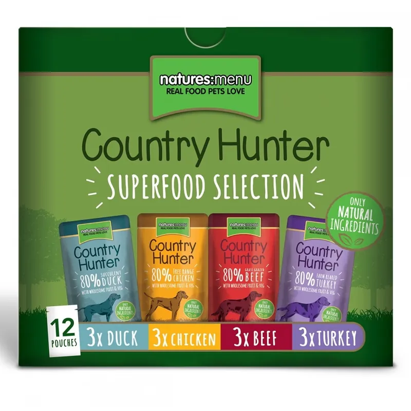 Kundfavorit Natures menu Country Hunter Dog Multipack 12x150 g