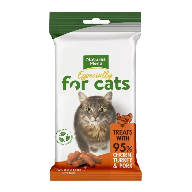 Snabb frakt NaturesMenu Cat Treats Chicken & Turkey 60 g
