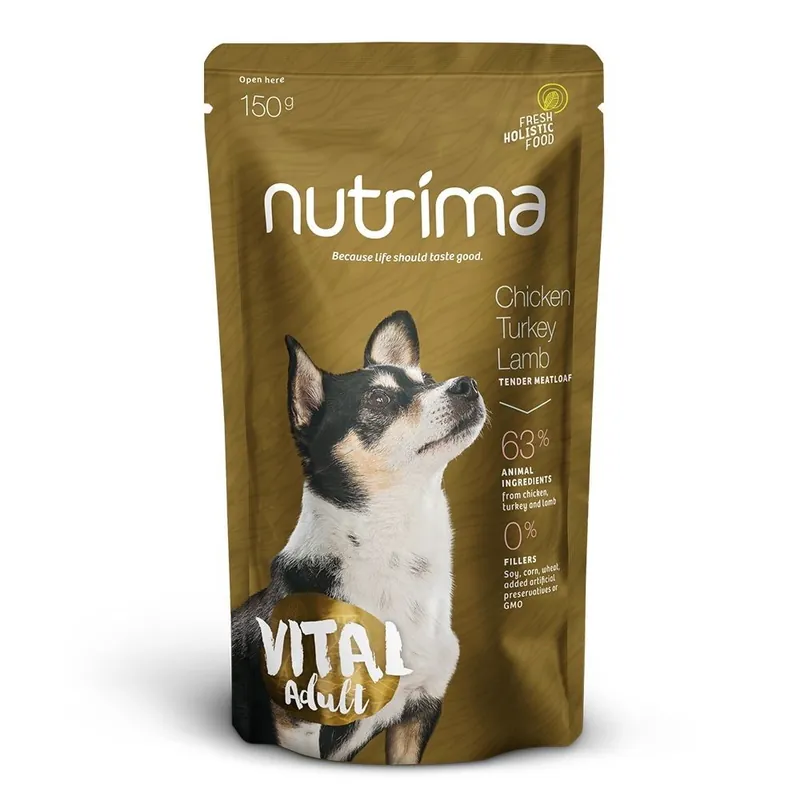 Bästa pris Nutrima Vital Adult Kyckling, Kalkon & Lamm 150 g