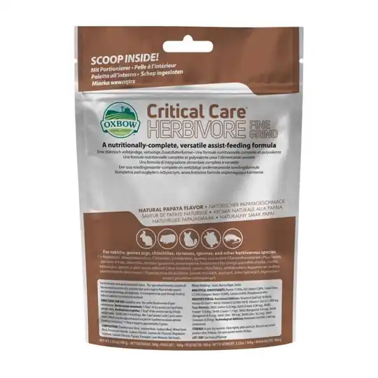Oxbow Critical Care Herbivore Fine Grind 100 g Rea