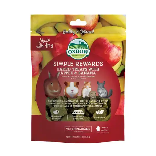 Oxbow Simple Rewards Baked Treats with Apple & Banana 85 g Trygg betalning