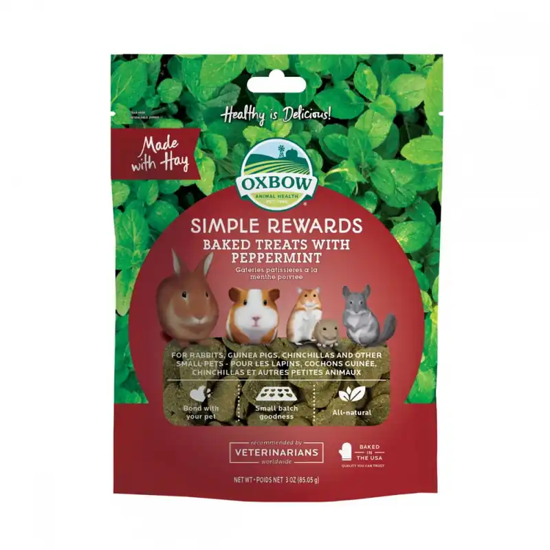 Oxbow Simple Rewards Baked Treats with Peppermint 85 g Rabatter