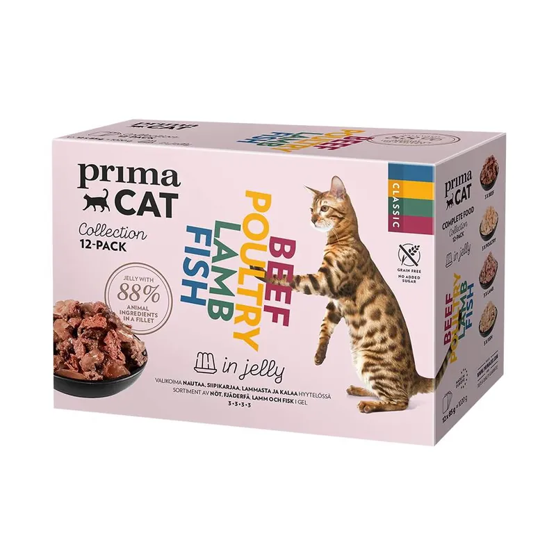 PrimaCat Classic Multipack i Jelly 12x85 g Begränsad tid