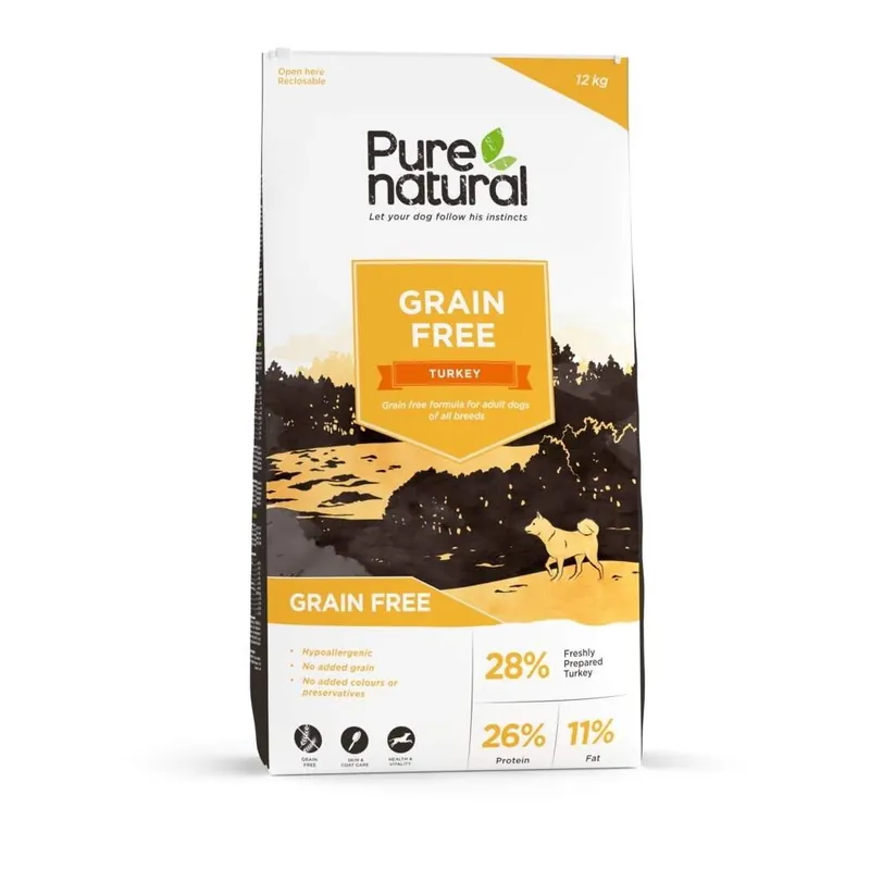Purenatural Grain Free Kalkon (12 kg) Lågt pris