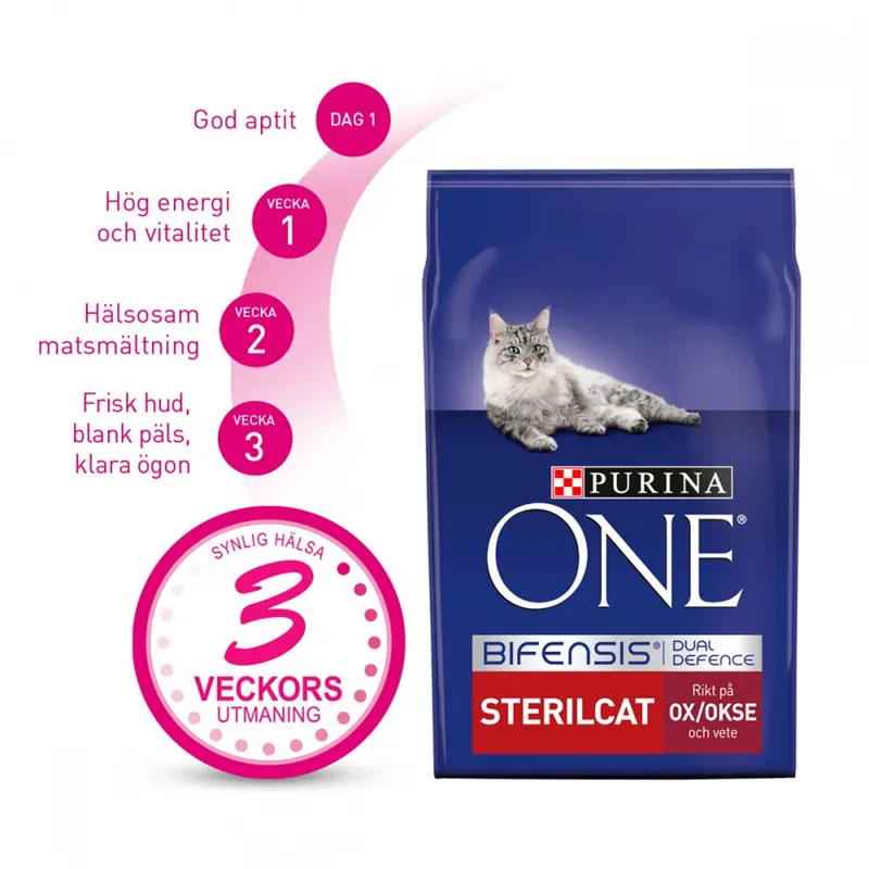 Bästa pris Purina ONE Sterilcat Oxe 3 kg