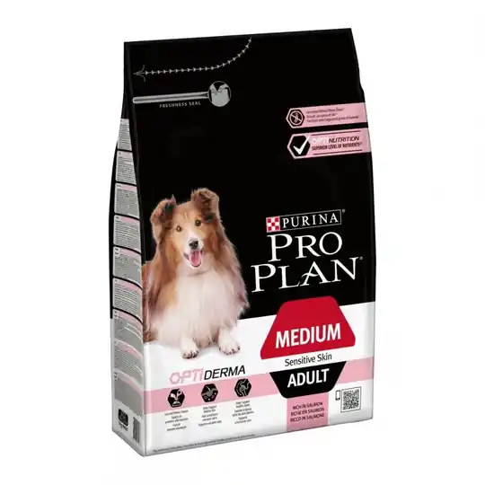 Billig Purina Pro Plan Dog OptiDerma Adult Medium Sensitive Skin Salmon (3 kg)