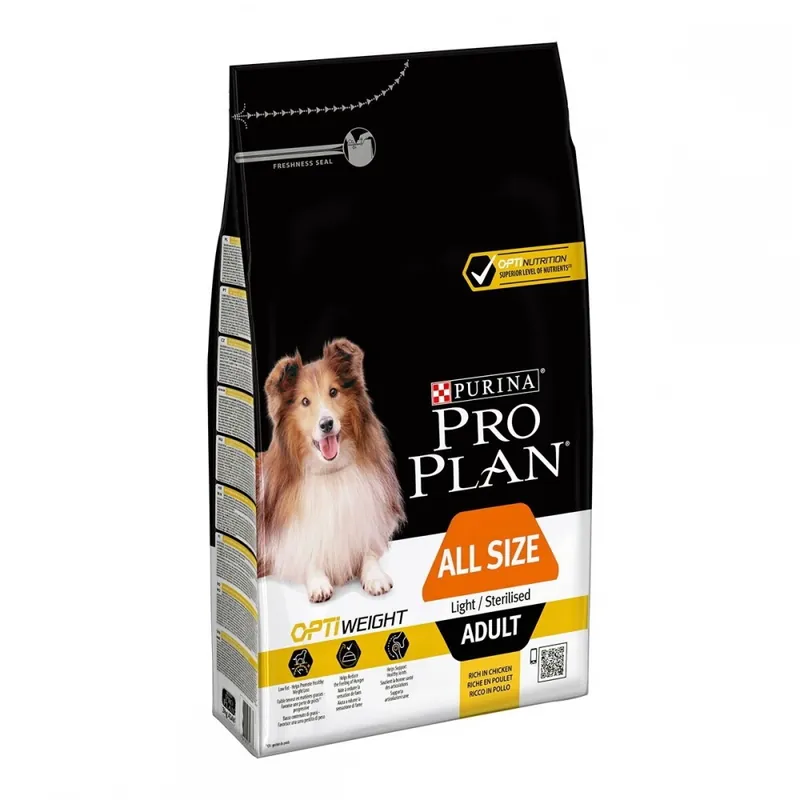 Premium Purina Pro Plan Dog OptiWeight Adult All Sizes Light/Sterilised (3 kg)
