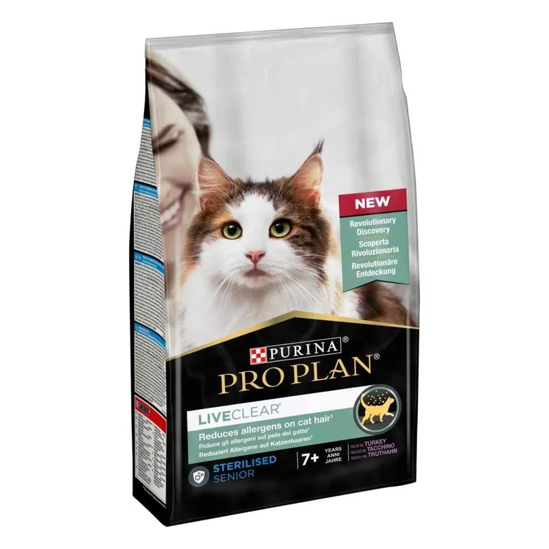 Purina Pro Plan LiveClear Cat Senior Sterilised Turkey 7+ 1,4 kg Nyhet
