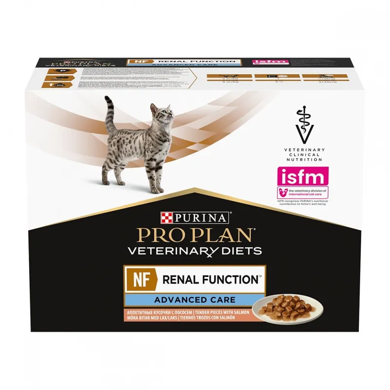 Begränsat antal Purina Pro Plan Veterinary Diets Feline Feline NF Renal Function Advanced Care with Salmon 10x85 g