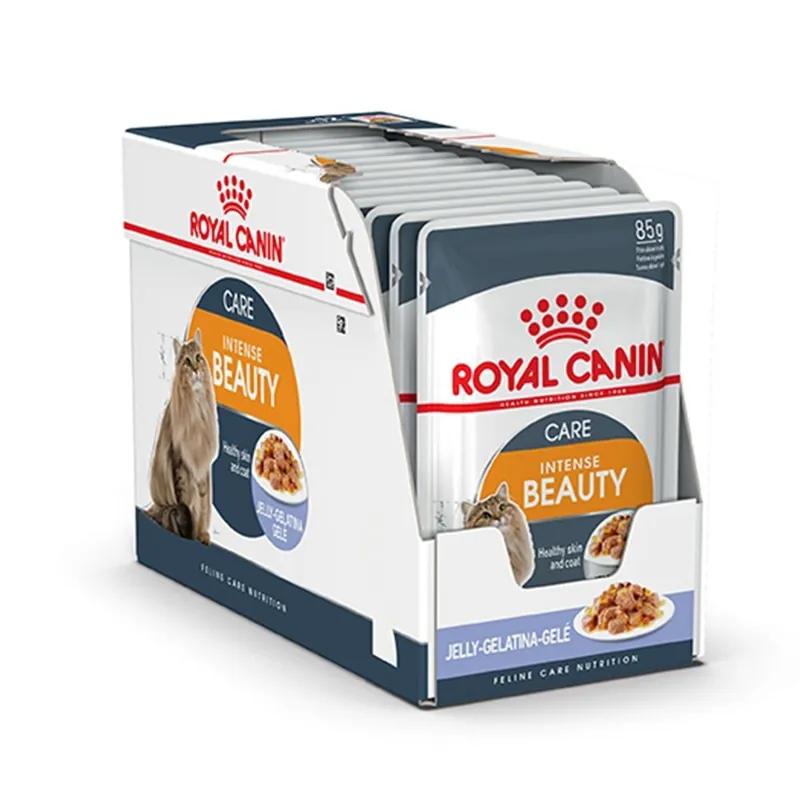 I lager Royal Canin Intense Beauty i Gelé (12x85g)