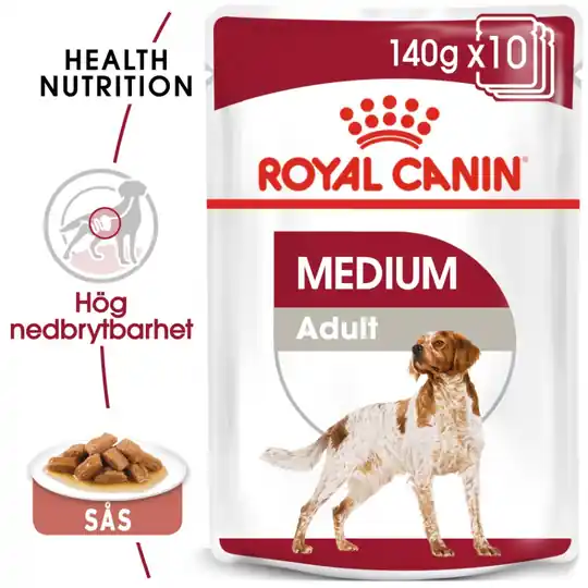 Begränsad tid Royal Canin Medium Adult Våtfoder (10x140g)