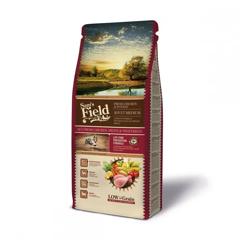 Extra rabatt Sam‘s Field Adult Medium Chicken & Potato (13 kg)