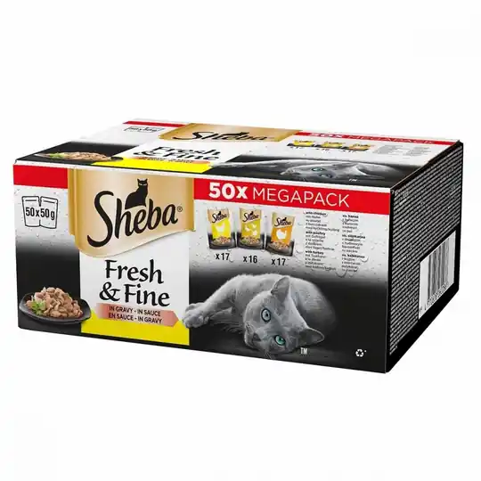 Nyhet Sheba Fresh & Fine 50x50 g