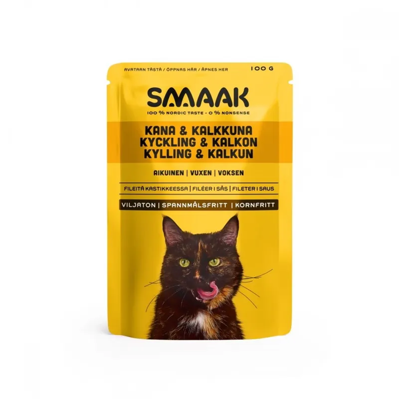 Säker betalning Smaak Cat Adult Kyckling & Kalkon 100 g