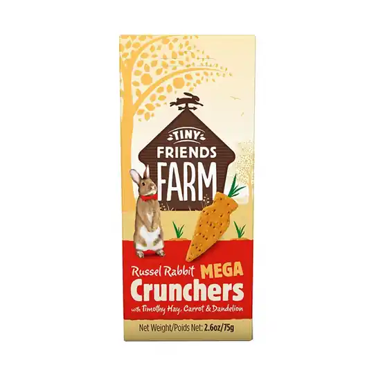 Rabatt Tiny Friends Farm Russel Rabbit Mega Crunchers 75 g
