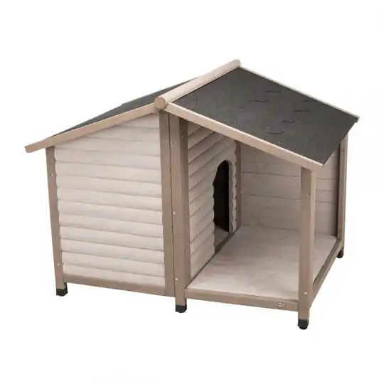 Köp online Trixie Natura Hundkoja med Sadeltak Grå & Beige
