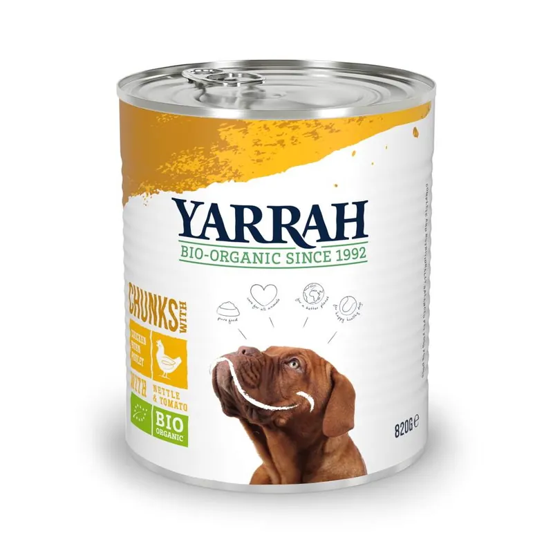 Yarrah Organic Dog Chicken Chunks (820 g) Sista chansen