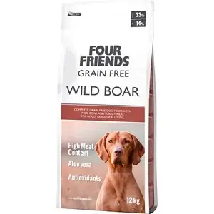 Hundfoder Four Friends Grain Free Vildsvin, 12 kg Populär