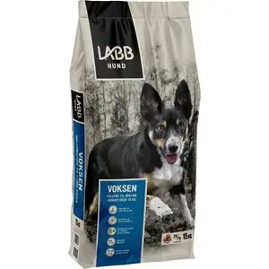 Hundfoder Labb Vuxen Mellanstora och Stora raser, 15 kg Sista chansen