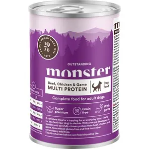 Populärt val Hundfoder Monster Dog Multi Protein Beef/Chicken/Game, 400 g
