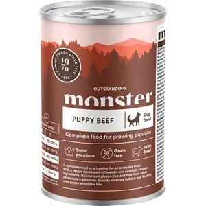 Sänkt pris Hundfoder Monster Dog Puppy Beef, 400 g