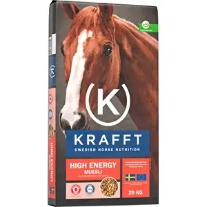 Begränsat antal Hästfoder Krafft High Energy Muesli, 20 kg