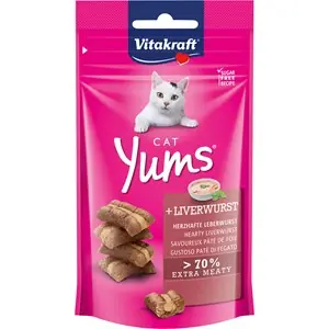Extra rabatt Kattgodis Vitakraft Cat Yums Leverkorv, 40 g