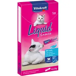 Kattgodis Vitakraft Liquid Snack Omega 3, 6 x 15 g Säker betalning