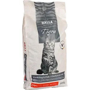Kattmat Halla Tigra Kyckling & Fisk 10kg Erbjudandepris