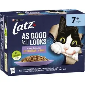 Kattmat Latz Menybox Senior Mixed Selection i gelé, 12x85 g Endast denna vecka