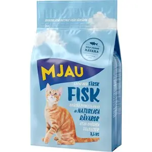 Kattmat Mjau Fisk, 3,5 kg Rabatter