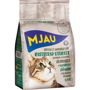 Begränsad tid Kattmat Mjau Kastrerad utekatt, 2,8 kg