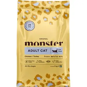 Bästa pris Kattmat Monster Cat Original Adult Chicken/Turkey 2 kg