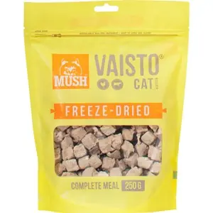 Kattmat Mush Vaisto Gul Frystorkat, 250 g Snabb leverans