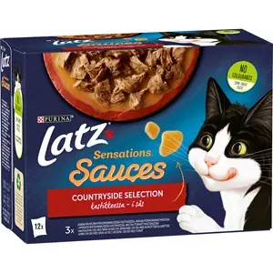 Köp online Kattmat Purina Latz Sensations Countryside Selection i Sås, 12x85 g