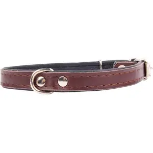 Läderhalsband, brun 55 cm Sänkt pris