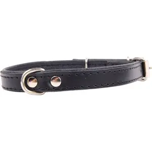Läderhalsband, Svart 60 cm Begränsat erbjudande