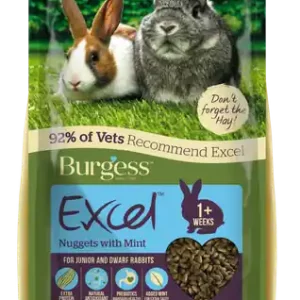 Expressleverans Excel Kaninfoder Mynta för Unga & Dvärgkaniner - 3 kg