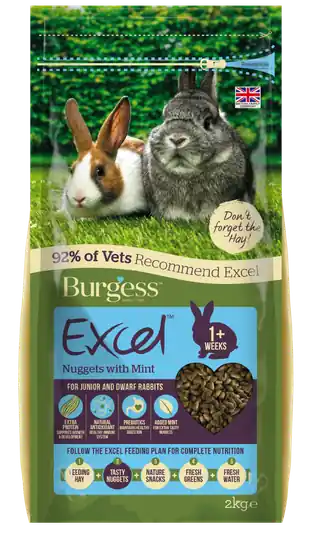 Expressleverans Excel Kaninfoder Mynta för Unga & Dvärgkaniner - 3 kg