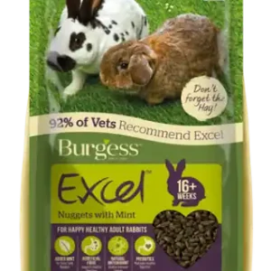 Kampanjpris Excel Mynta Kaninfoder för Vuxna Kaniner - 4 kg