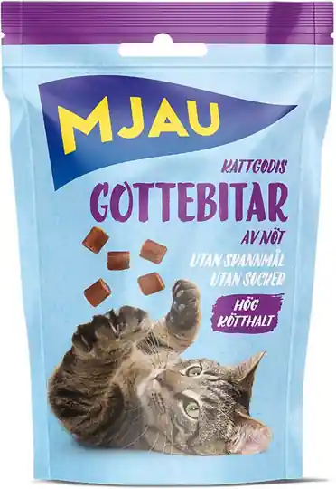 Gottebitar av nöt Kattgodis - 50 g Nyhet