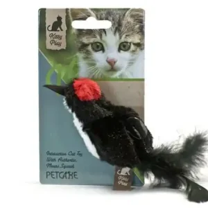 Kitty Play Squeaking Cat Toys - Black Bird Billigare