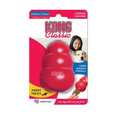 Billig KONG Classic Röd Gummileksak - M