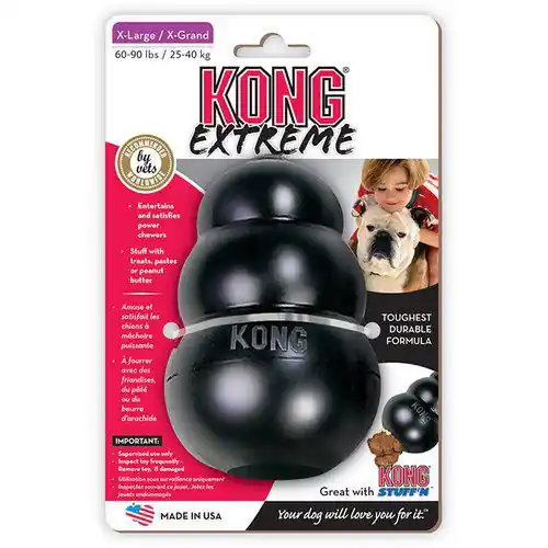 Utförsäljning KONG Extreme Svart Gummileksak - XL
