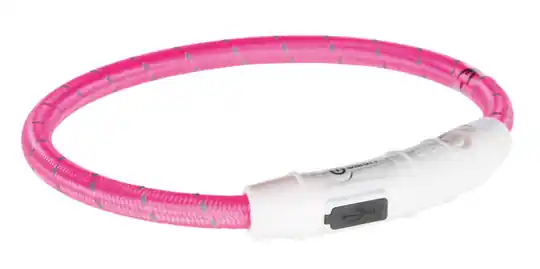 Lysande halsband - XS-Small / Rosa Trygg betalning