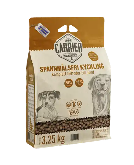 Extra rabatt Spannmålsfri Kyckling Hundmat - 3,25 kg
