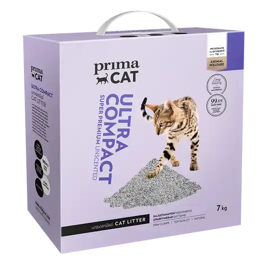 Rabatt Ultrakompakt Oparfymerad Kattsand - 7 kg